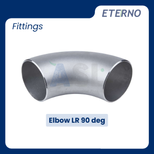 ETERNO 90 DEG LR Elbow BW Asme B16.9 SCH 10S A403-WP304 Welded - Fitting Pipa Stainless Steel Tahan Karat & Korosi
