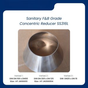 Sanitary F&B Grade Concentric Reducer SS316L DIN